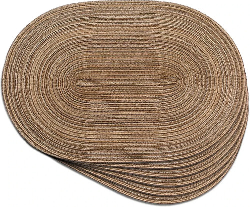 Oval braided placemats - braided, 12x17.5