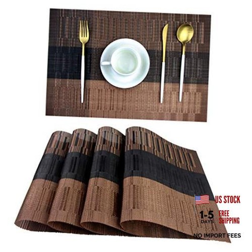 Brown durable table mats 4 - table,