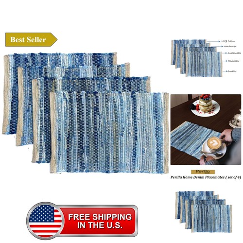 Natural chindi jute placemats - jute,