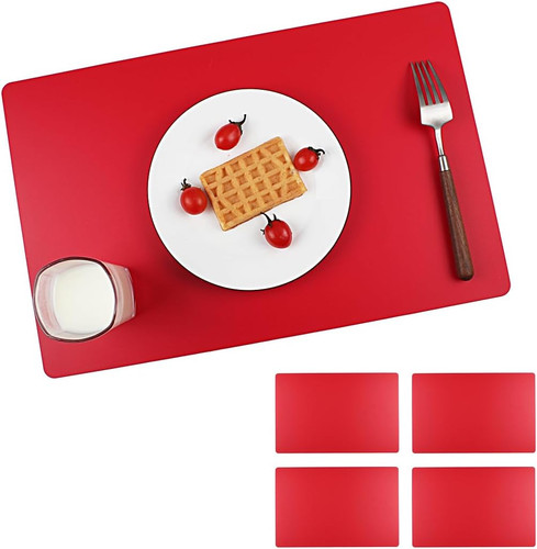 Red placemats set 4 - placemats, of
