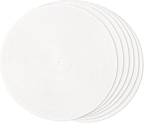 Round braided placemats set - braided,
