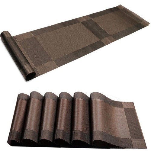 7piece brown woven vinyl - woven,