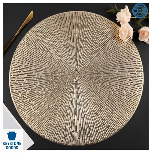 Placemats set round gold - placemats,