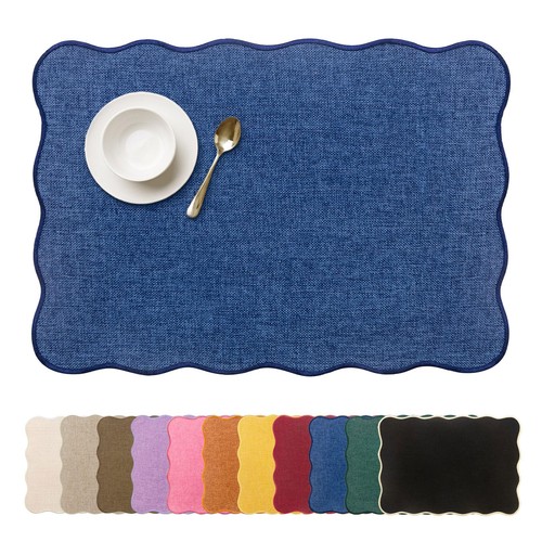 Pcs faux linen placemats - linen,