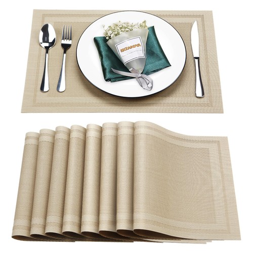 Bxzandya beige vinyl placemats - bxzandya,