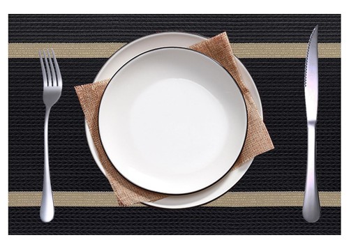 Pcs black luxurious placemat - luxurious,