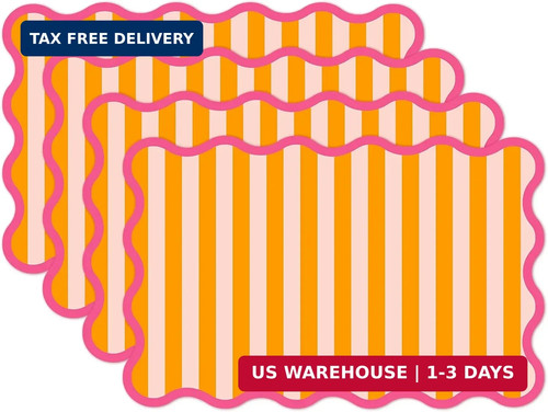 Pcs stripe scalloped paper - pcs,