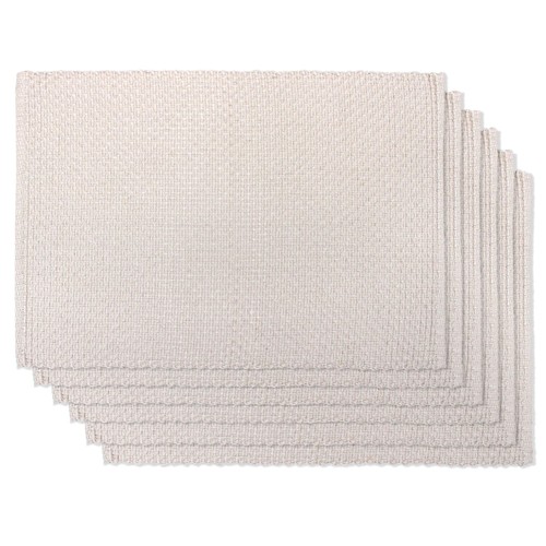Beige two tone cotton tablemat - two,