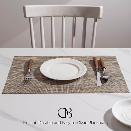 Placemats set woven vinyl - placemats,