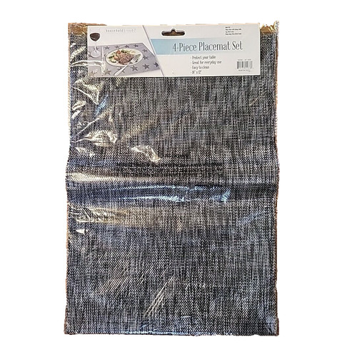 Black white placemat set - 4, black/white