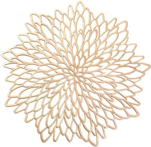 Pvc placemats sets round - pvc, 6
