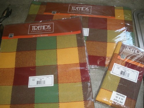 New kitchen table linens - new,