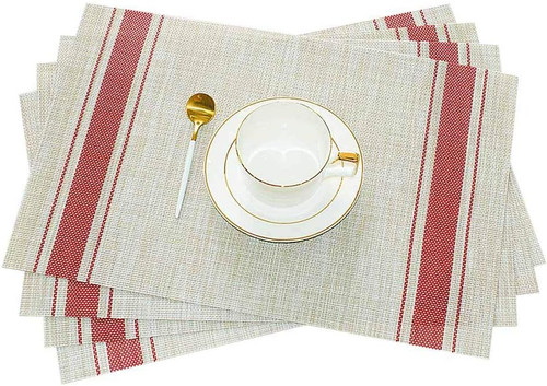 Set red stripe vinyl - of,